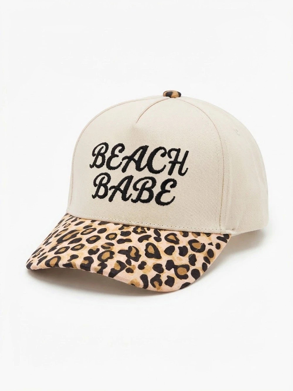 Zenana Leopard Print Beach Babe Hat